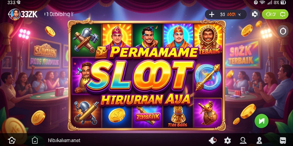 Gameplay menarik 33ZK dengan simbol slot berwarna-warni.