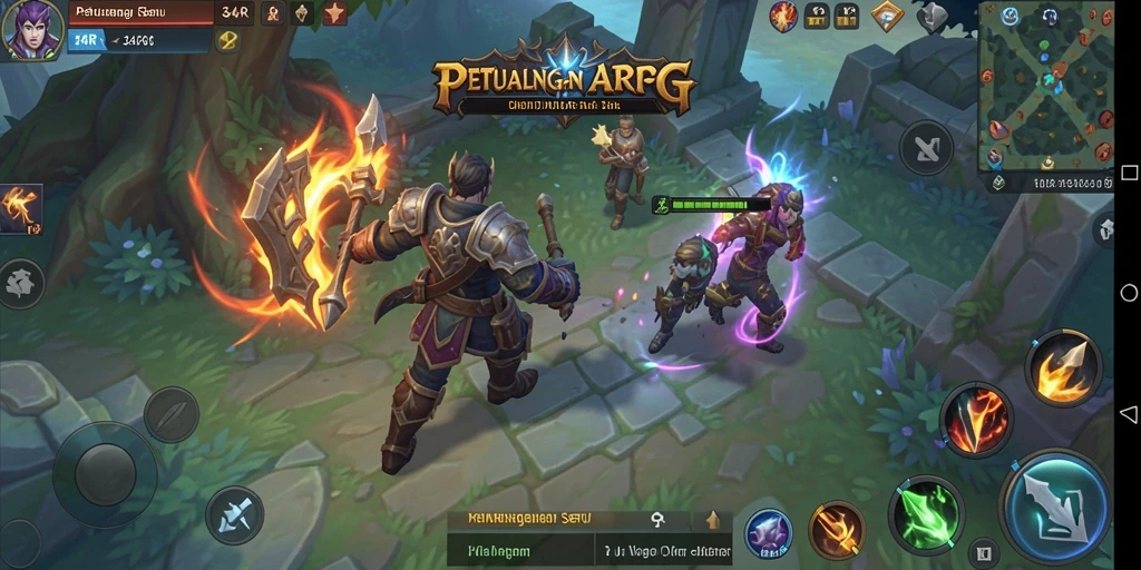 Gameplay epik dalam 34R dengan pertarungan seru.