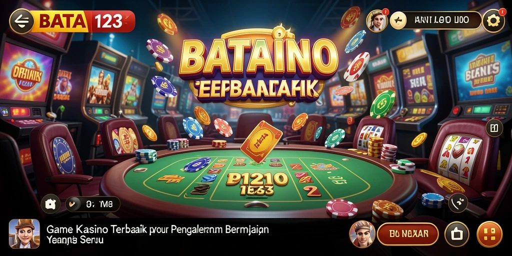 Screenshot utama BATA123 menampilkan gameplay Kasino yang menarik dan interaktif.
