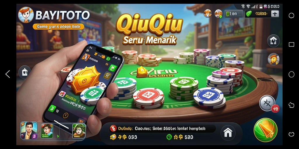 Screenshot gameplay QiuQiu yang penuh aksi dan strategi.
