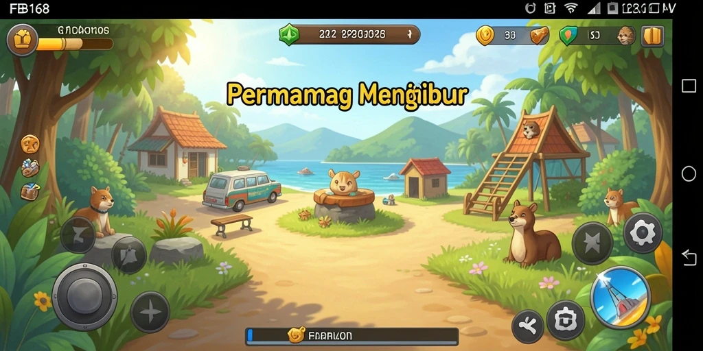 Tangkapan layar menunjukkan suasana santai permainan FB168.
