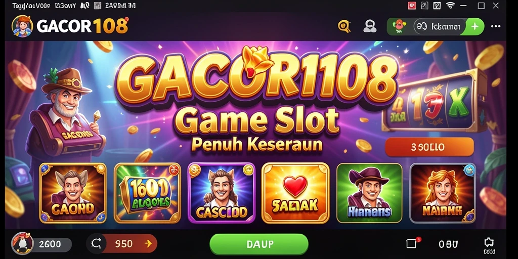 Gameplay seru dari GACOR108 dengan berbagai slot menarik.