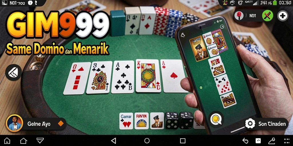 Tampilan gameplay seru GIM999 dalam permainan Domino.