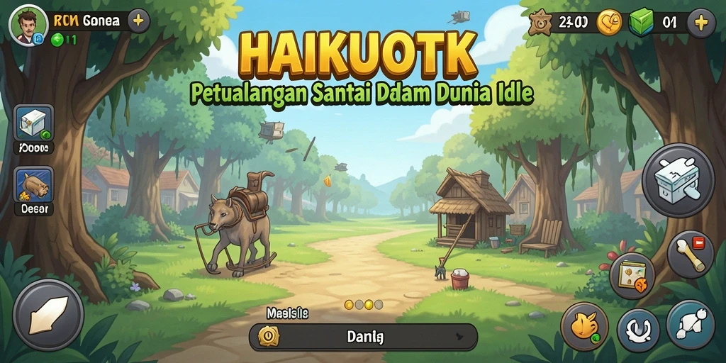 Tampilan menarik gameplay HAIKUOTK dengan elemen Idle yang seru.
