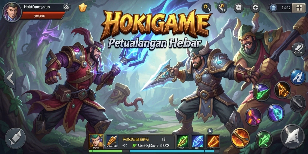 Gameplay HOKIGAME yang menegangkan dan penuh aksi.