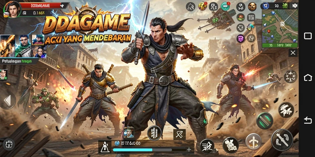 Tangkapan layar gameplay IDAGAME yang mendebarkan saat aksi.