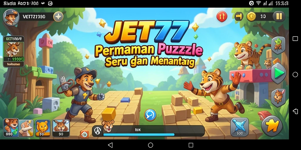 Tampilan gameplay <strong>JET77</strong> yang menarik dan penuh warna.