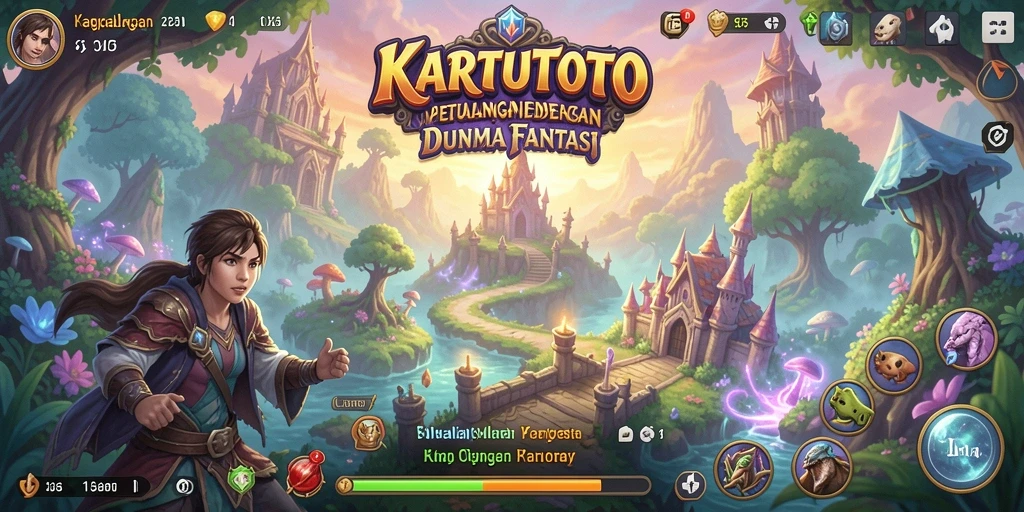 Tampilan gameplay KARTUTOTO yang berwarna dan penuh aksi.