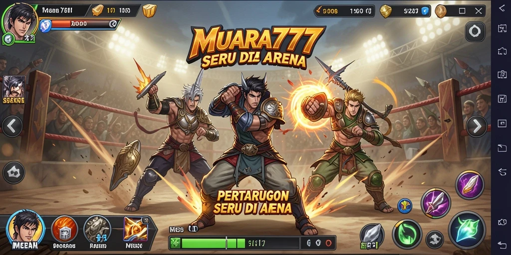 Tampilan aksi seru di arena pertarungan MUARA777.