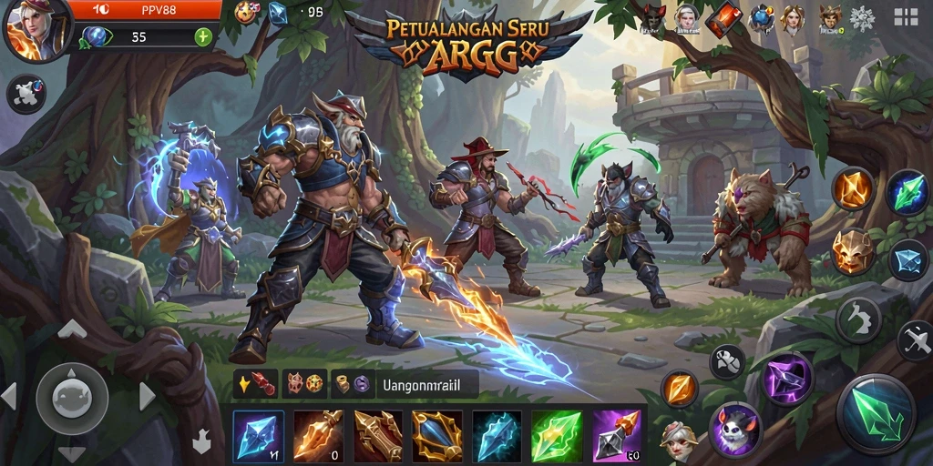 Tampilan gameplay PPV88 yang memukau dalam pertarungan ARPG.