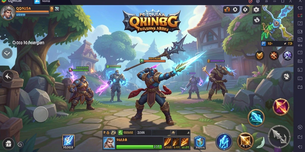 Gameplay seru dan dinamis dalam QQNUSA ARPG.