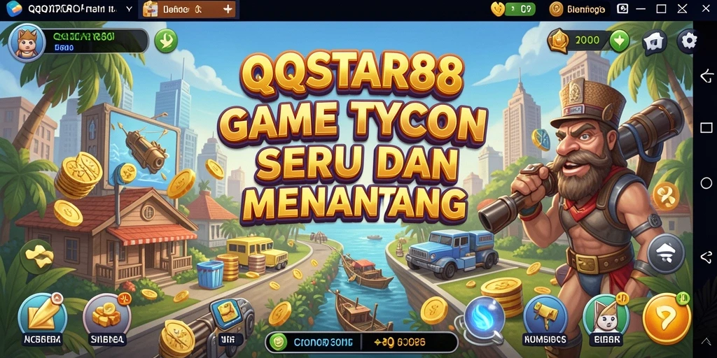 Screenshot gameplay QQSTAR88, menampilkan kesibukan bisnis yang mengasyikkan.