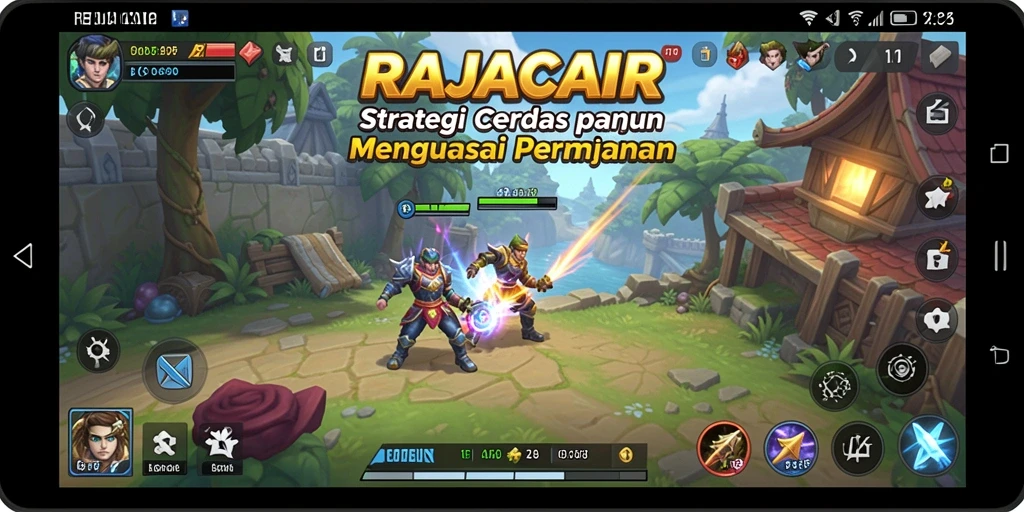 Tampilan gameplay menarik dalam RAJACAIR yang penuh strategi.