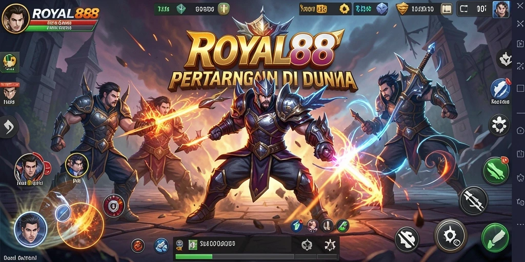 Gameplay mendebarkan dari ROYAL88 dengan pertarungan dinamis.