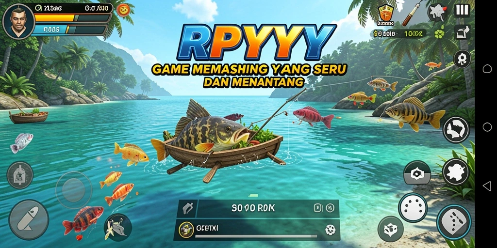 Gameplay RPYYY dengan aksi memancing yang seru dan mendebarkan.