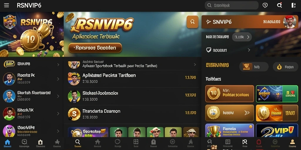 Screenshot menampilkan tampilan antarmuka gameplay Sportsbook RSNVIP6 yang menarik.