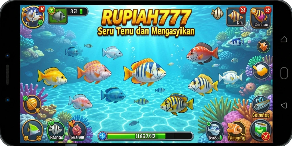 Tangkapan layar gameplay RUPIAH777 dengan aksi tembak ikan yang seru.