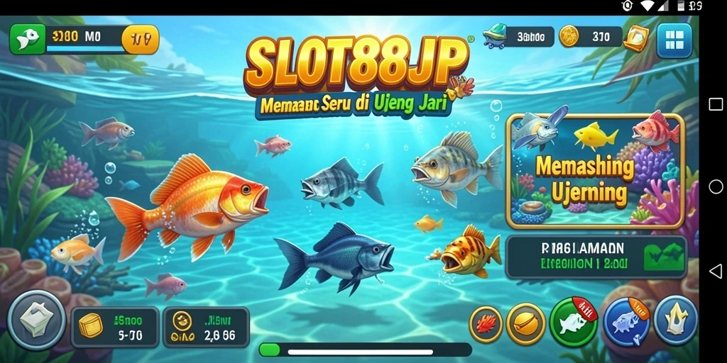 Tampilan menakjubkan dari gameplay memancing di SLOT88JP.