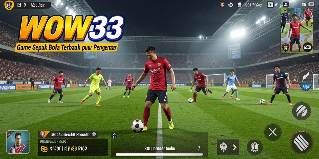 Tampilan gameplay <strong>WOW33</strong> yang mengesankan dengan aksi sepak bola yang seru.